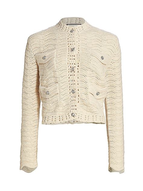 gucci wool crochet jacket